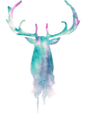 Watercolour Deer